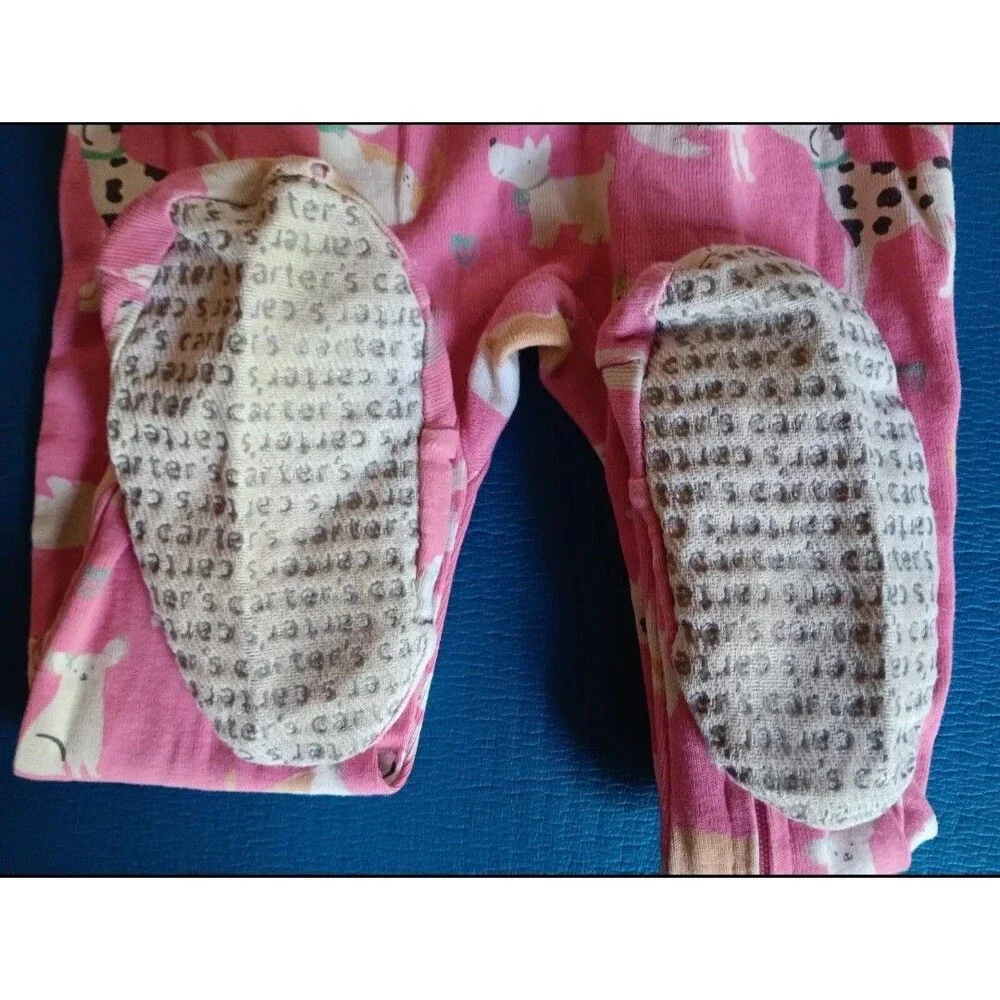 pajama 24 months Girls Carters girl sleeper Pink with Dogs sleepwear baby